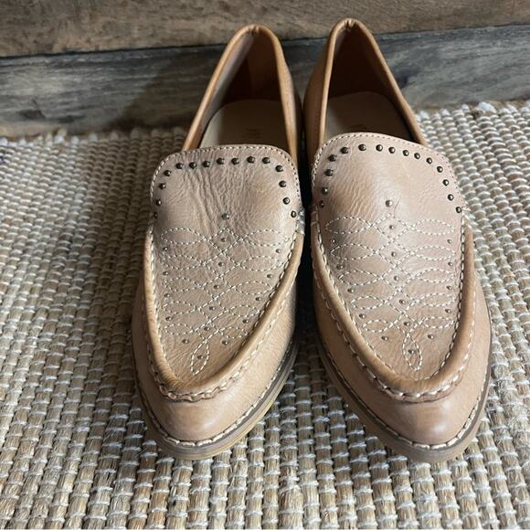 Mi.Im Tan Pointed Toe Genuine Leather Flats Size 6 - Picture 3 of 13